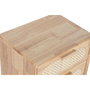 DKD Home Decor Cajonera de Rubberwood y Ratán Natural