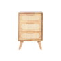 DKD Home Decor Cajonera de Rubberwood y Ratán Natural