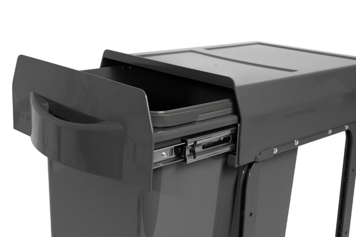 HERRAJES ALK Cubo de basura extraíble VIRTUS 16L Antracita HERRAJES ALK Cubo de basura extraíble VIRTUS 16L Antracita