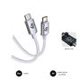 Subblim Cable Optimus USB C a USB C Carga Rápida 60W, 2m, Nylon Trenzado, Blanco