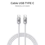 Subblim Cable USB-C a USB-C Optimus PD 60W 2m Blanco - Carga Rápida, Transmisión de Datos 480Mbps, Compatible con iPhone 16/15, Galaxy S24/S23, MacBook, iPad, Pixel y Más