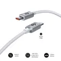 Subblim Cable USB-C a USB-C Optimus PD 60W 2m Blanco - Carga Rápida, Transmisión de Datos 480Mbps, Compatible con iPhone 16/15, Galaxy S24/S23, MacBook, iPad, Pixel y Más
