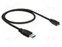 DeLOCK Cable USB 3.2 Gen 1 Tipo-A a Micro-B 0,5 m Negro