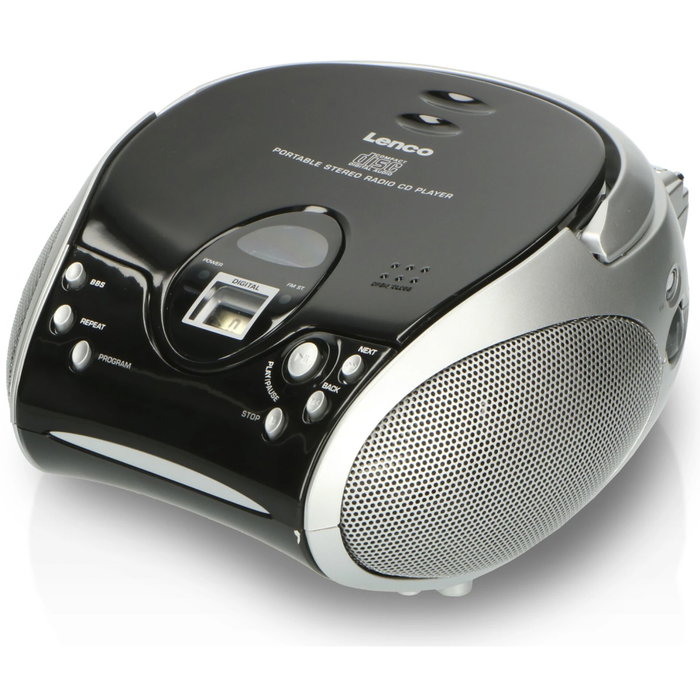 Lenco SCD-24 Radio FM y reproductor de CD negro/plata Lenco SCD-24 Radio FM y reproductor de CD negro/plata