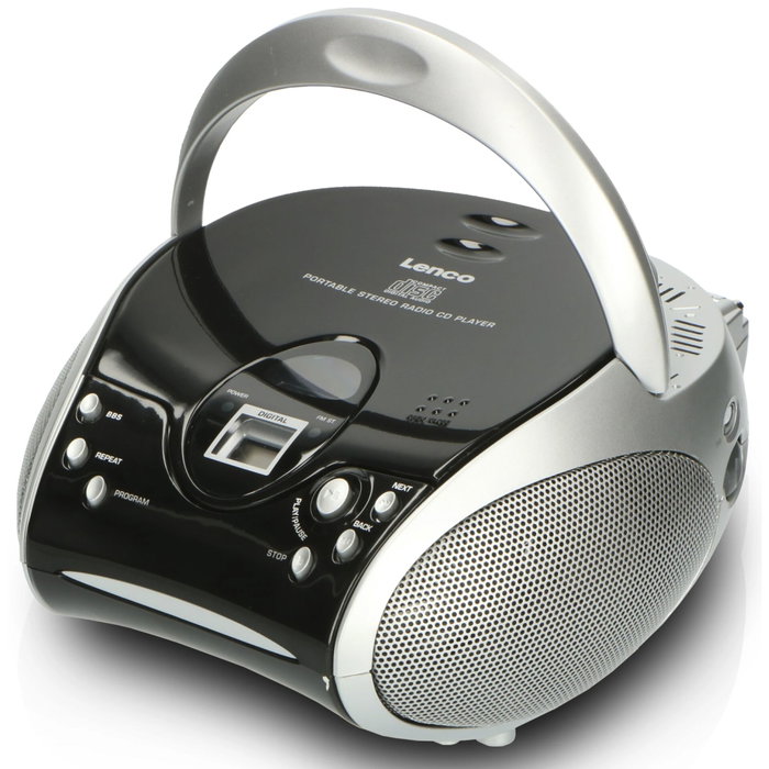 Lenco SCD-24 Radio FM y reproductor de CD negro/plata Lenco SCD-24 Radio FM y reproductor de CD negro/plata