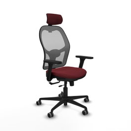 PIQUERAS Y CRESPO Silla de oficina Jorquera Sincro/Traslack Granate y Gris