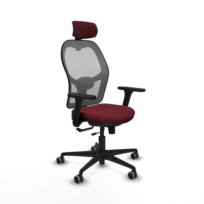 PIQUERAS Y CRESPO Silla de oficina Jorquera Sincro/Traslack Granate y Gris PIQUERAS Y CRESPO Silla de oficina Jorquera Sincro/Traslack Granate y Gris