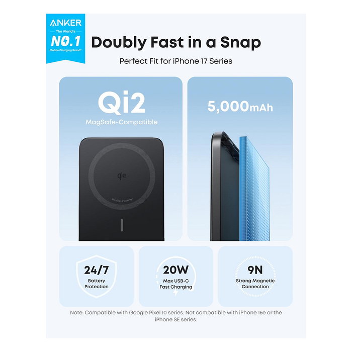 Anker Nano Powerbank 5000mAh 15W Slim Negro A1665