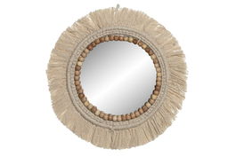 DKD Home Decor Espejo Scandi Blanco Natural 38 x 38 x 2 cm (2 Unidades)