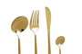 DKD Home Decor Juego de Cubertería Chic de 16 Piezas en Acero Inoxidable Dorado