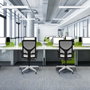 PIQUERAS Y CRESPO Silla de oficina Motilla con Mecanismo Sincro Marrón y Blanco