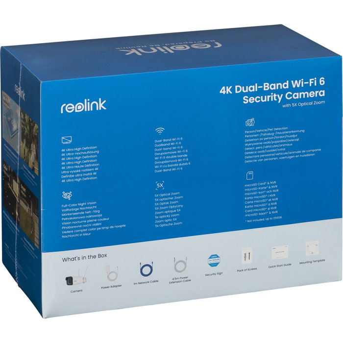 Reolink W430 Cámara de Seguridad 4K Wi-Fi 6 Exterior Reolink W430 Cámara de Seguridad 4K Wi-Fi 6 Exterior