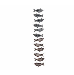 Brusi Set de 12 Clips Delfines Estampado Leopardo Escarchado