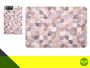 Kinvara Alfombra Cocina Mosaico Tierra 40 x 60 cm (Set de 24)
