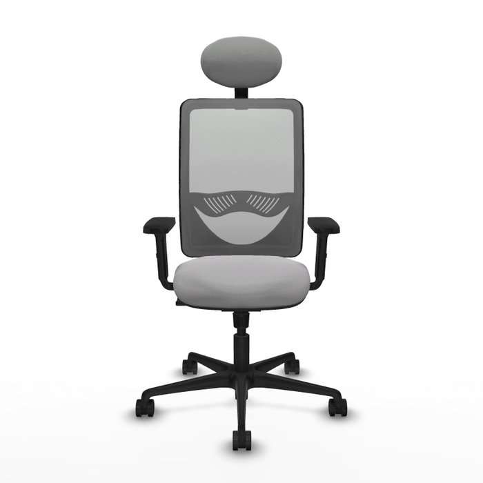 PIQUERAS Y CRESPO Silla de oficina Zulema con mecanismo Sincro, Gris claro y Gris