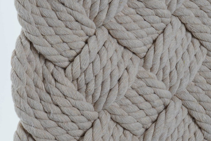 DKD Home Decor Decoración de Pared de Cuerda de Algodón Trenzada Natural 33x3x67 cm