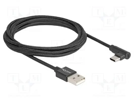 DeLOCK Cable USB 2.0 de USB Tipo-A a USB Tipo-C™ Angular 2 m Negro