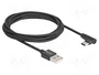 DeLOCK Cable USB 2.0 de USB Tipo-A a USB Tipo-C™ Angular 2 m Negro
