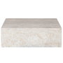 DKD Home Decor Mesa de Centro de Fibra de Vidrio Simil Travertino