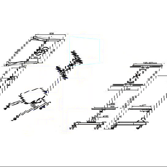 VALUE Soporte Móvil para TV LCD, Ruedas, 27-47 Pulgadas, Capacidad 50 kg, Hasta 35 kg PTV, Color Negro