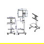 VALUE Soporte Móvil para TV LCD, Ruedas, 27-47 Pulgadas, Capacidad 50 kg, Hasta 35 kg PTV, Color Negro