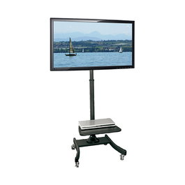 VALUE Soporte Móvil para TV LCD, Ruedas, 27-47 Pulgadas, Capacidad 50 kg, Hasta 35 kg PTV, Color Negro