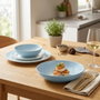 Luminarc Plato de Postre Romantic Azul 19cm Blanco