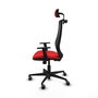 PIQUERAS Y CRESPO Silla de oficina Mardos con mecanismo Sincro, Rojo y Negro