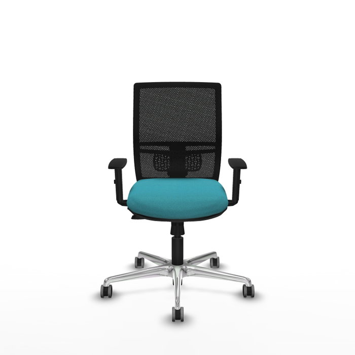 PIQUERAS Y CRESPO Silla de oficina Yunquera con mecanismo Sincro/Traslack, Turquesa y Negro