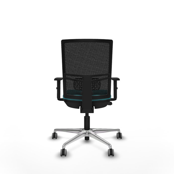 PIQUERAS Y CRESPO Silla de oficina Yunquera con mecanismo Sincro/Traslack, Turquesa y Negro
