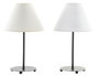 DKD Home Decor Lámpara Sobremesa Scandi Blanco Blanco Roto Metal Poliéster 22 x 34 x 22 cm