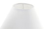 DKD Home Decor Lámpara Sobremesa Scandi Blanco Blanco Roto Metal Poliéster 22 x 34 x 22 cm
