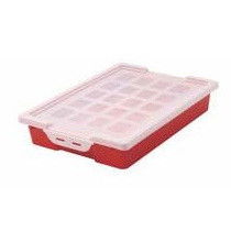 Faibo Caja Apilable De Almacenaje PP 420x310x73 mm 6 L Con Tapa Rojo
