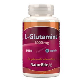 NATURBITE L-Glutamina 1000Mg 60Comprimidos Complemento Alimenticio