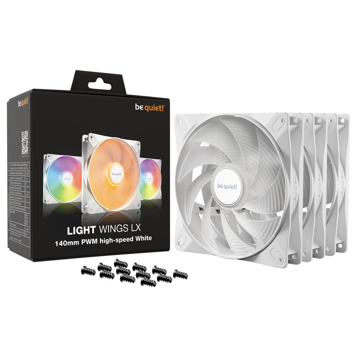 be quiet! LIGHT WINGS LX 140mm PWM High Speed Blanco (Pack de 3) be quiet! LIGHT WINGS LX 140mm PWM High Speed Blanco (Pack de 3)