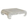 DKD Home Decor Mesita Auxiliar Indio Blanco 63.5 x 25.4 x 89 cm