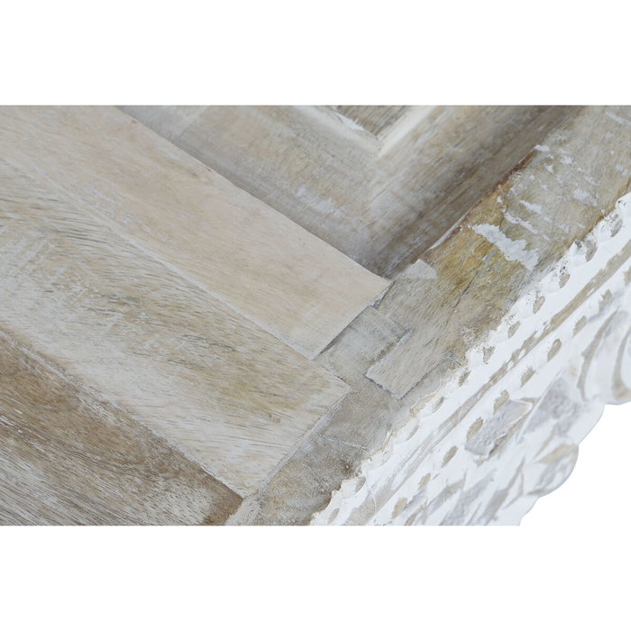 DKD Home Decor Mesita Auxiliar Indio Blanco 63.5 x 25.4 x 89 cm