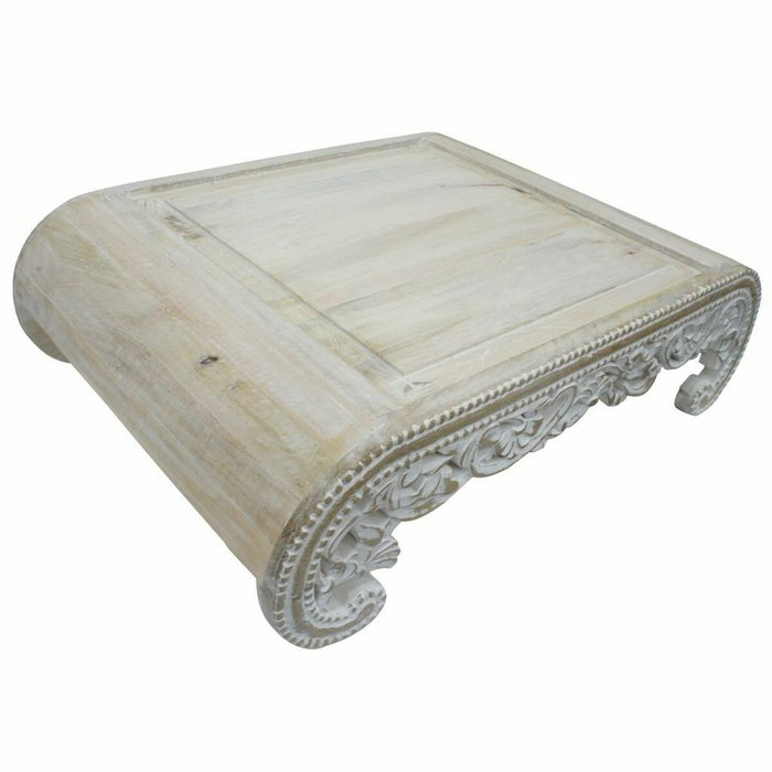 DKD Home Decor Mesita Auxiliar Indio Blanco 63.5 x 25.4 x 89 cm