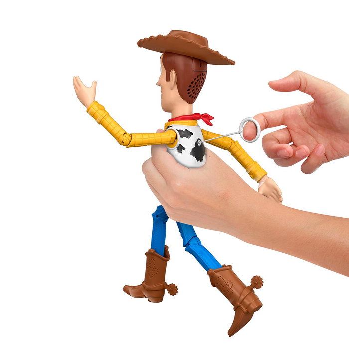 Mattel Jmw22 Figura Deluxe Parlanchina Woody de Toy Story 5 en Español, con más de 50 Frases y Sonidos, Movimiento Frenético