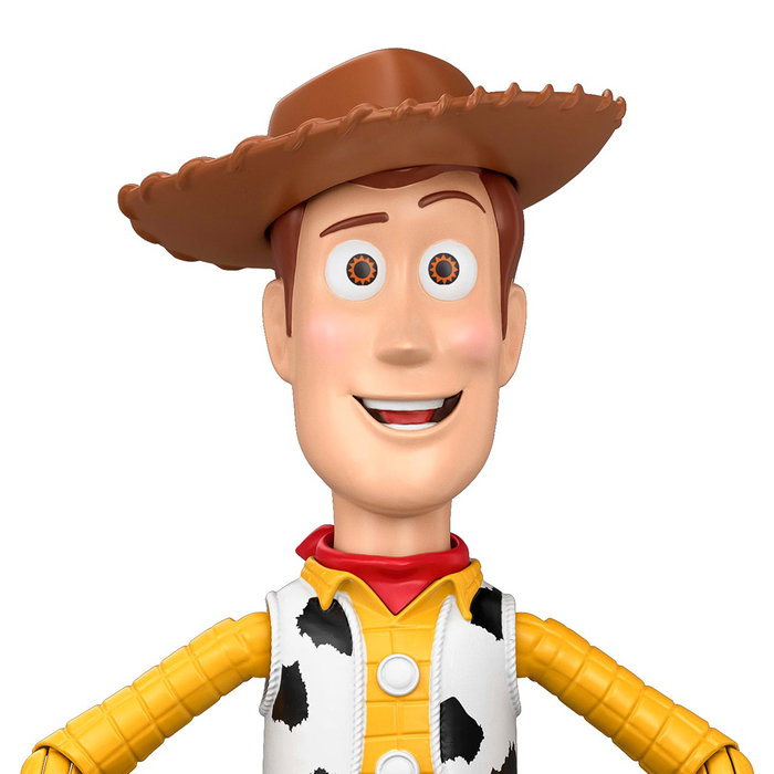 Mattel Jmw22 Figura Deluxe Parlanchina Woody de Toy Story 5 en Español, con más de 50 Frases y Sonidos, Movimiento Frenético