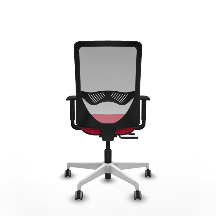 PIQUERAS Y CRESPO Silla de oficina Zulema con mecanismo Sincro/Traslack Rojo y Gris