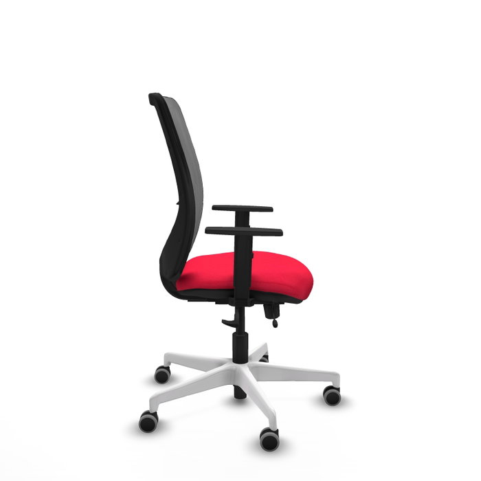 PIQUERAS Y CRESPO Silla de oficina Zulema con mecanismo Sincro/Traslack Rojo y Gris