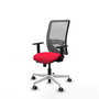 PIQUERAS Y CRESPO Silla de oficina Zulema con mecanismo Sincro/Traslack Rojo y Gris