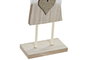 DKD Home Decor Decoración de Madera con Acabado de Purpurina Angel y Corazon