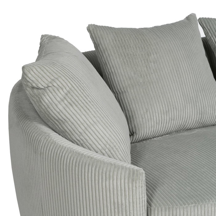 Sofá 3 Plazas Hielo Tejido Salón 197 X 96 X 75 cm