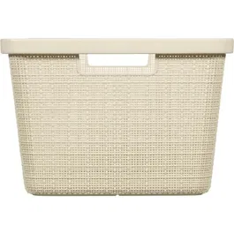 Curver CUR3253928091033 Cesta para la Ropa Sucia de Yute, 46 L, Color Beige