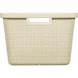 Curver CUR3253928091033 Cesta para la Ropa Sucia de Yute, 46 L, Color Beige