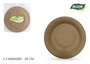 Algon Set 3 Platos Carton Kraft 28 cm (24 Unidades)