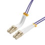 Lanview Cable de Fibra Óptica Multimodo LC-LC Dúplex OM4 LSZH Flexible 2m