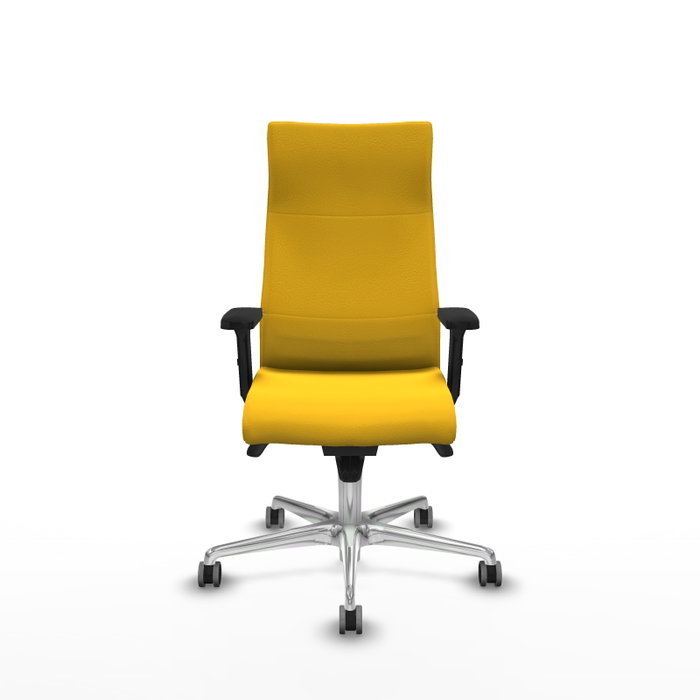 PIQUERAS Y CRESPO Sillón Albacete Amarillo con Mecanismo Sincro y Base de Aluminio PIQUERAS Y CRESPO Sillón Albacete Amarillo con Mecanismo Sincro y Base de Aluminio
